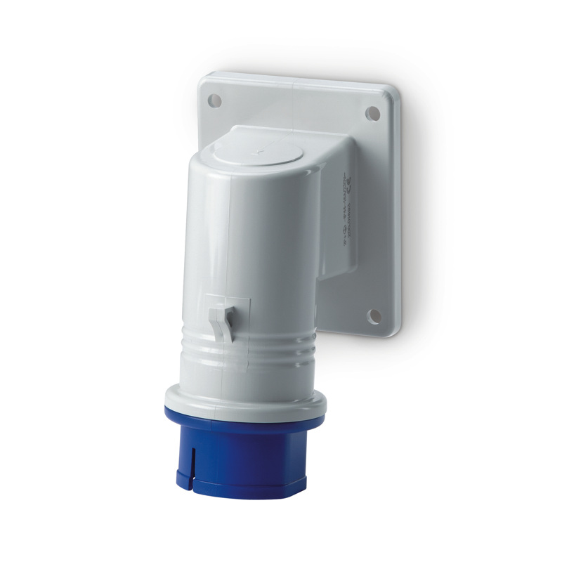 Prise saillie verrouillable 2P+T 16A 230V bleu 6h P-fusible IP67 OMNIA